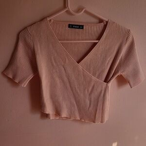 Pink wrap around top (Medium)
